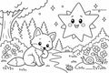 Ausmalbild Stern vom Kinderbuch "Der kleine Stern auf Reisen" von Heidi Sutter